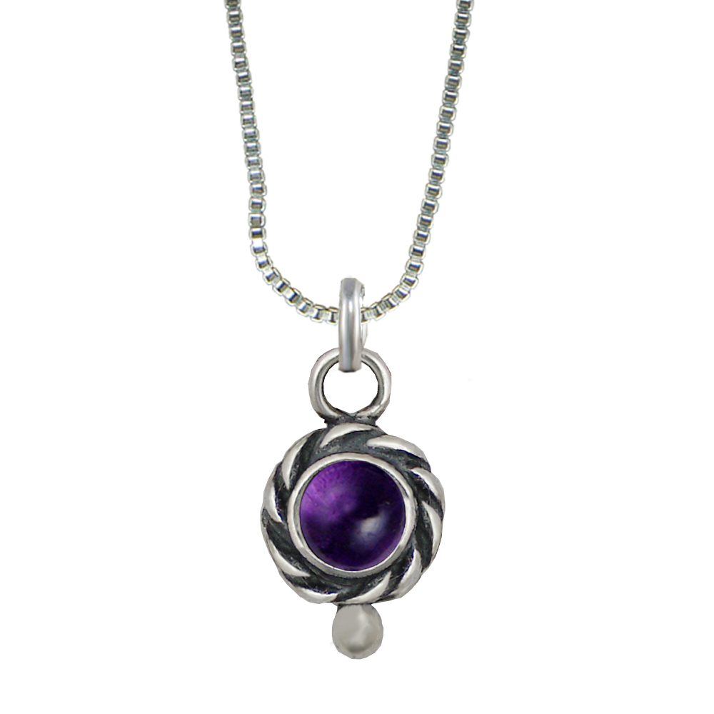 Sterling Silver Little Amethyst Pendant Necklace